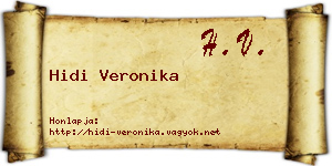 Hidi Veronika névjegykártya